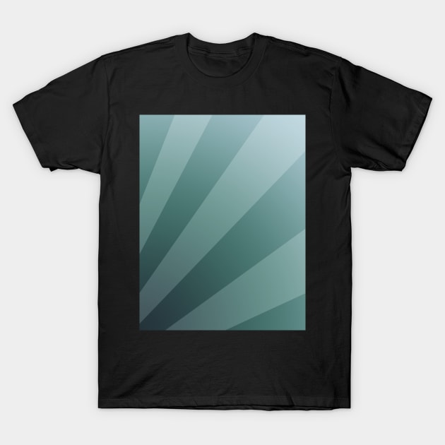 Aqua Diagonal Stripes T-Shirt by Blackmoonrose13